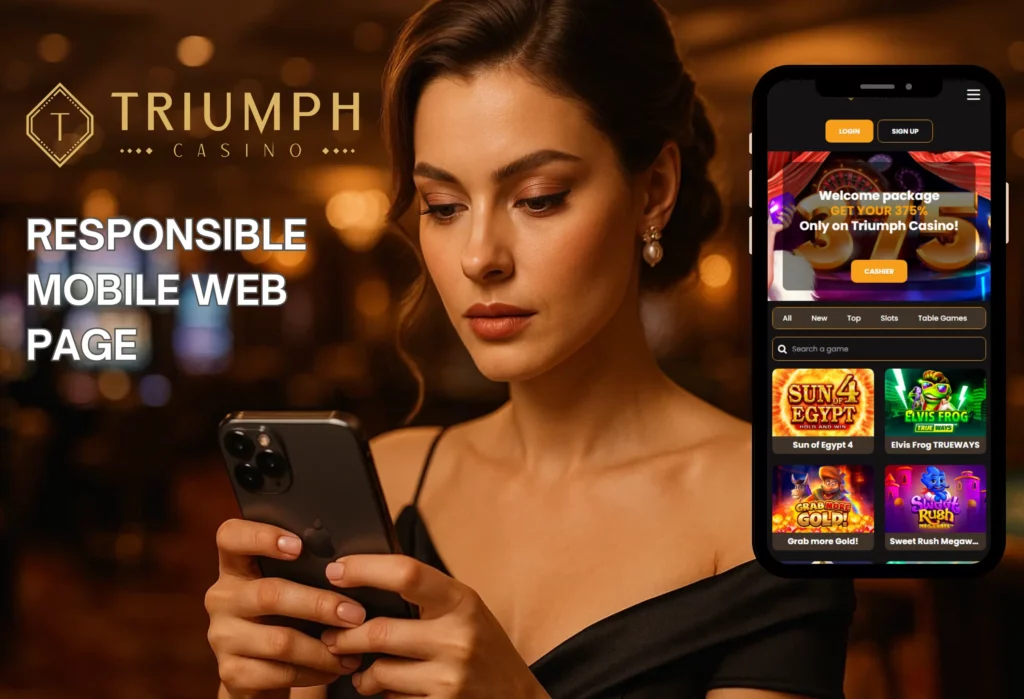 Triumph Casino responsible web page.