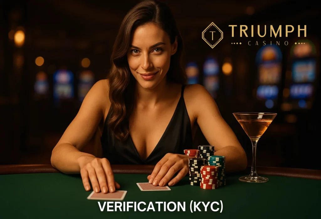 Verify account on Triumph Casino.